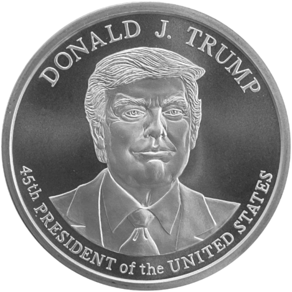 1 OZ 999 SILVER ROUND DONALD J TRUMP