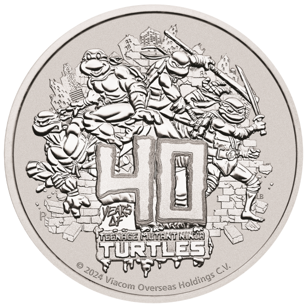 2024 1 OZ SILVER TEENAGE MUTANT NINJA TURTLE 40TH ANNIVERSARY