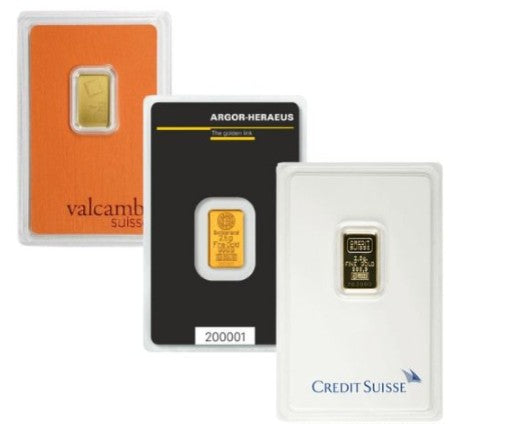 2.5 Gram 999+ Gold Bar Various Mints Secondary