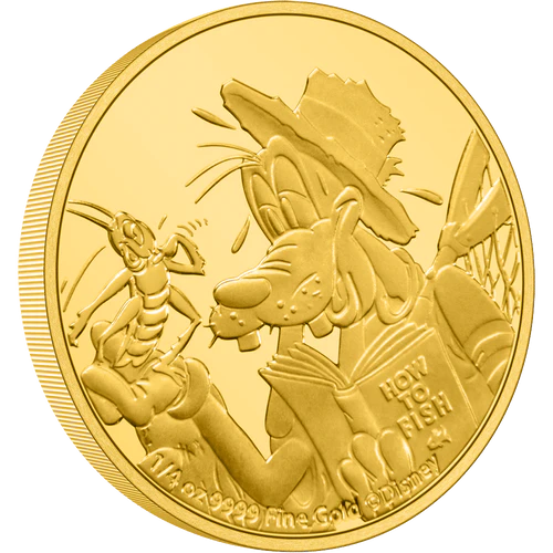 2022 1/4 oz 9999 Gold Disney's Goofy 90th Anniversary Coin Graded PF70 NGC New Zealand Mint