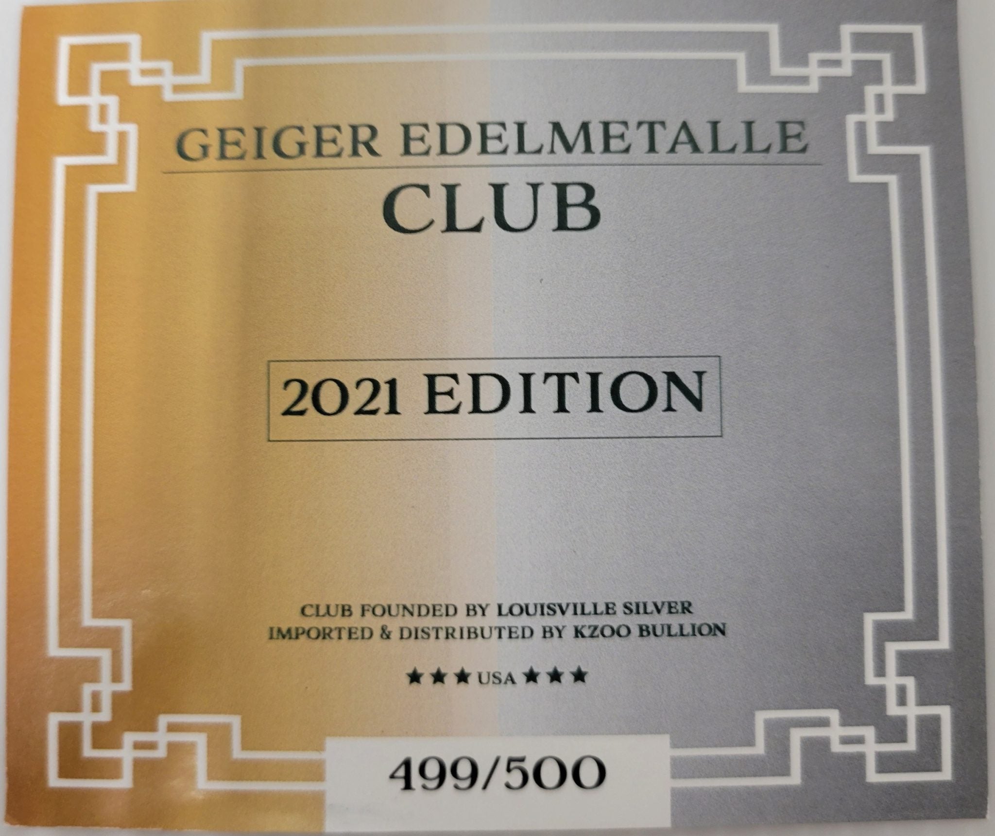 2021 Geiger Edelmetalle Limited Edition 
