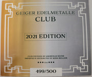 2021 Geiger Edelmetalle Limited Edition "Geiger Club" Round Set 1 g Gold and 1/2 oz Silver