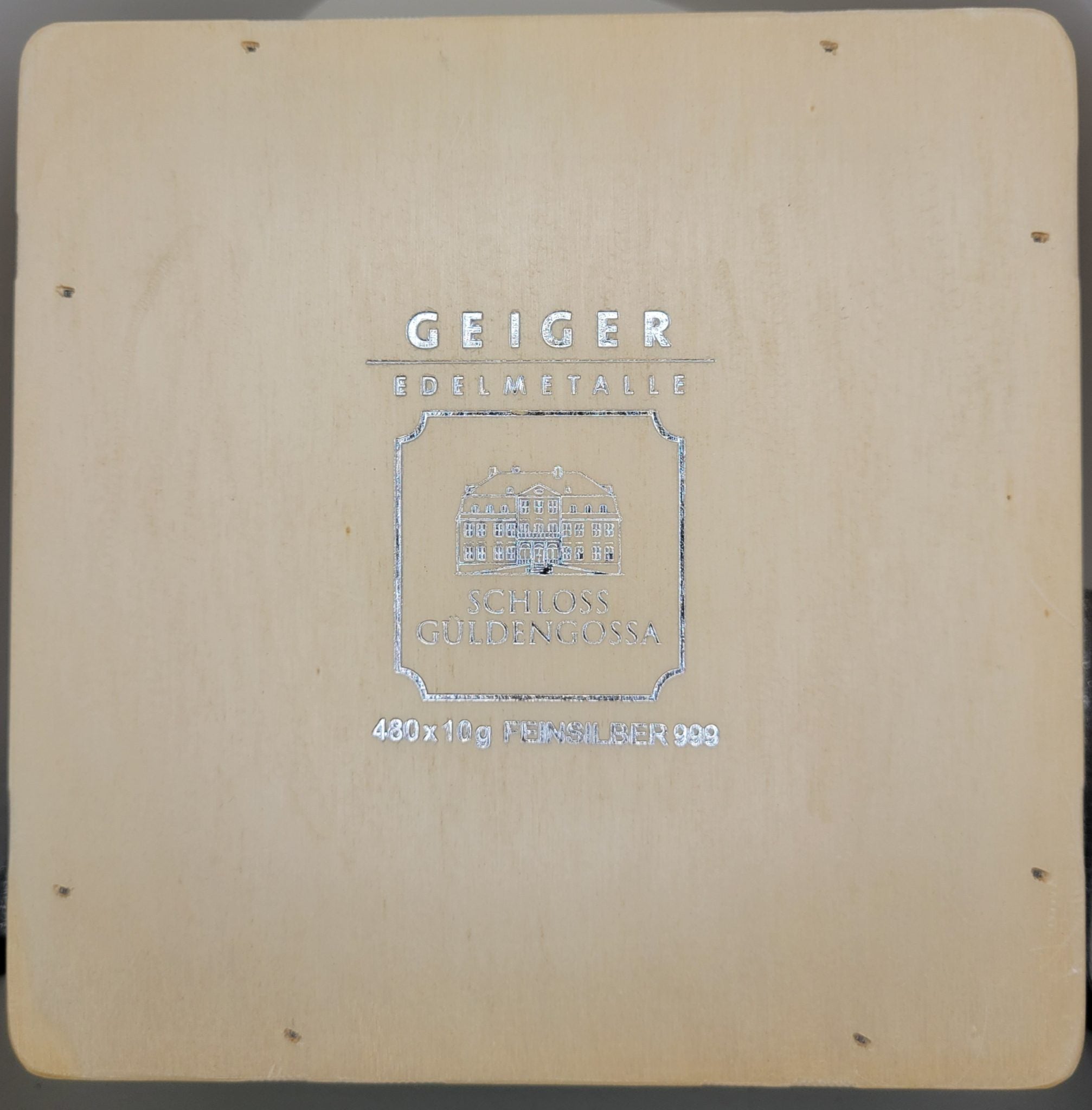 Empty Wooden Geiger Edelmetalle 10g Storage Monsterbox