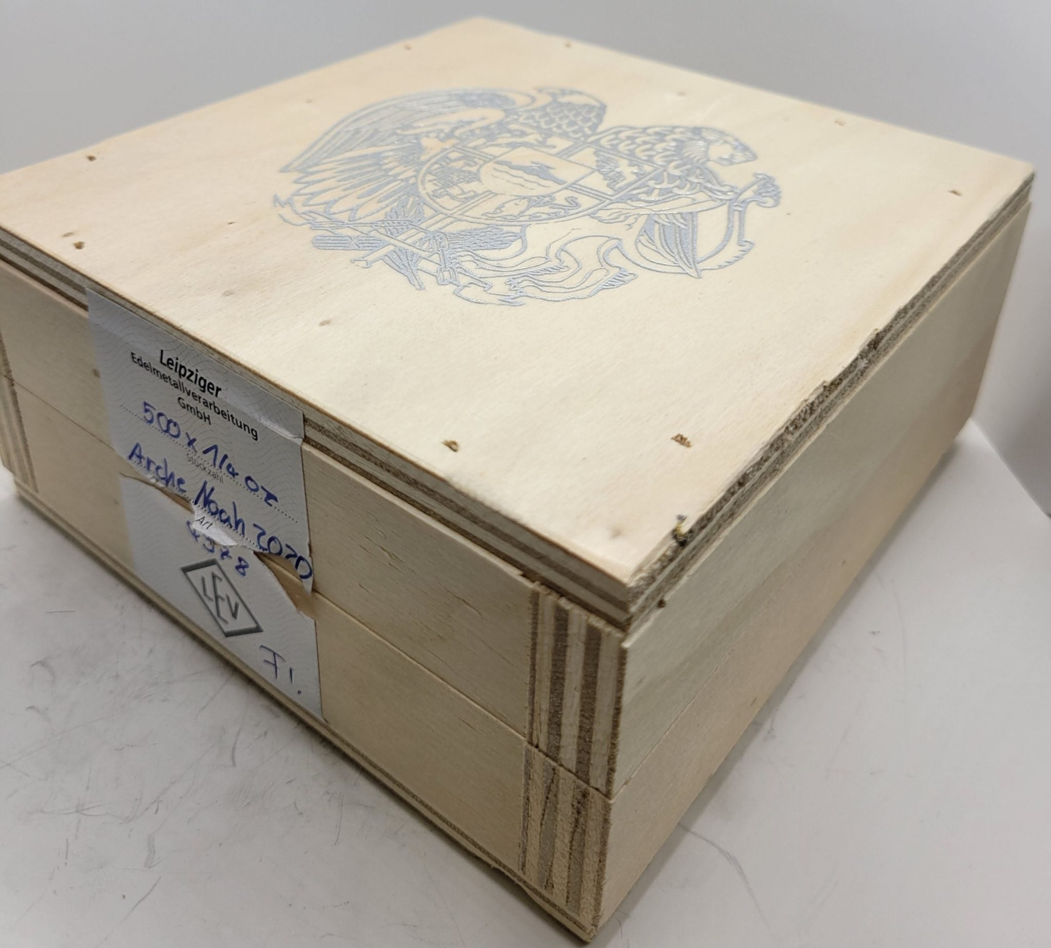 Empty Wooden Noah's Ark 1/4 oz Storage Monsterbox by Geiger Edelmetalle