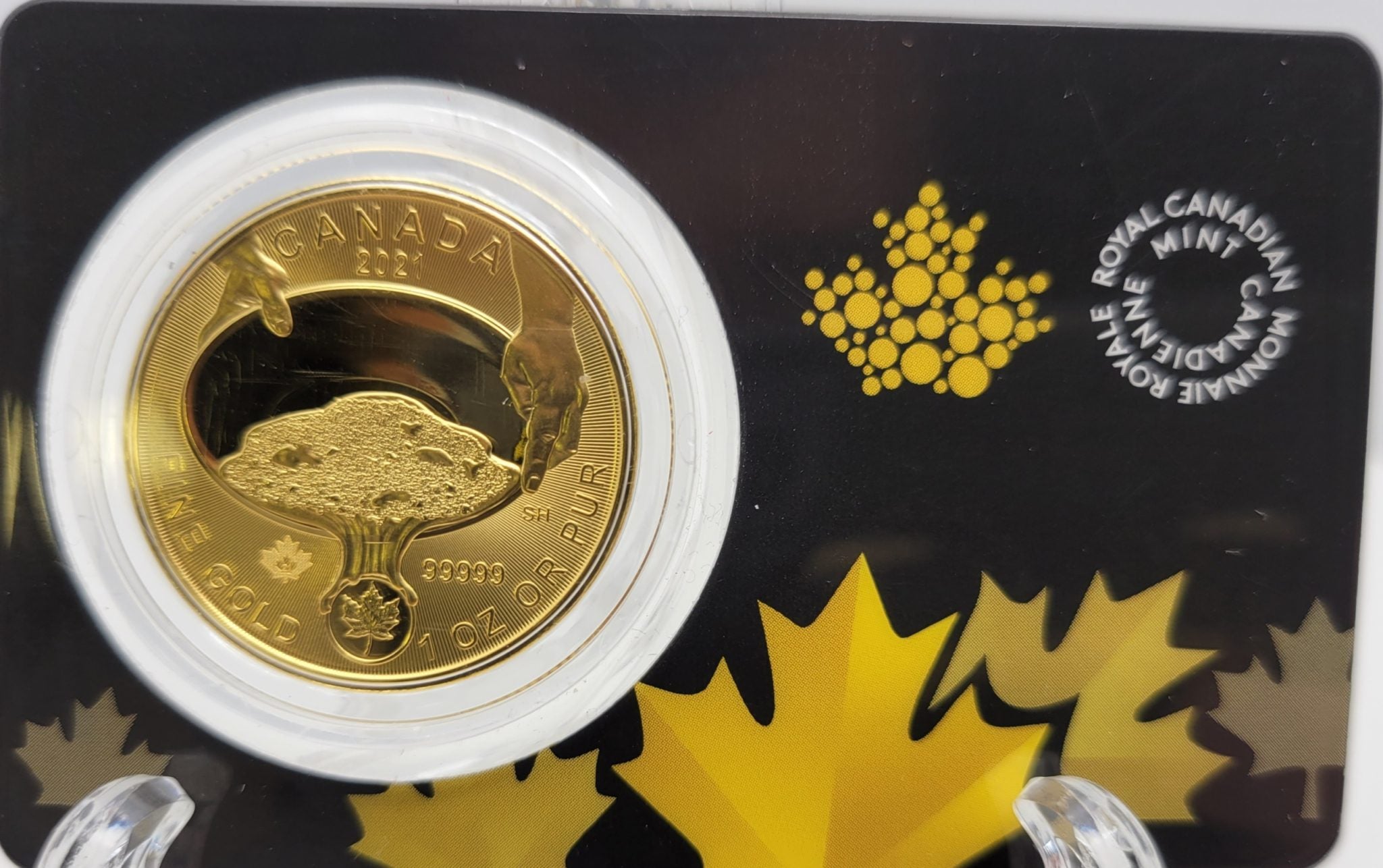 2021 Royal Canadian Mint GOLD PANNING 1 oz 99999 Gold Maple Coin
