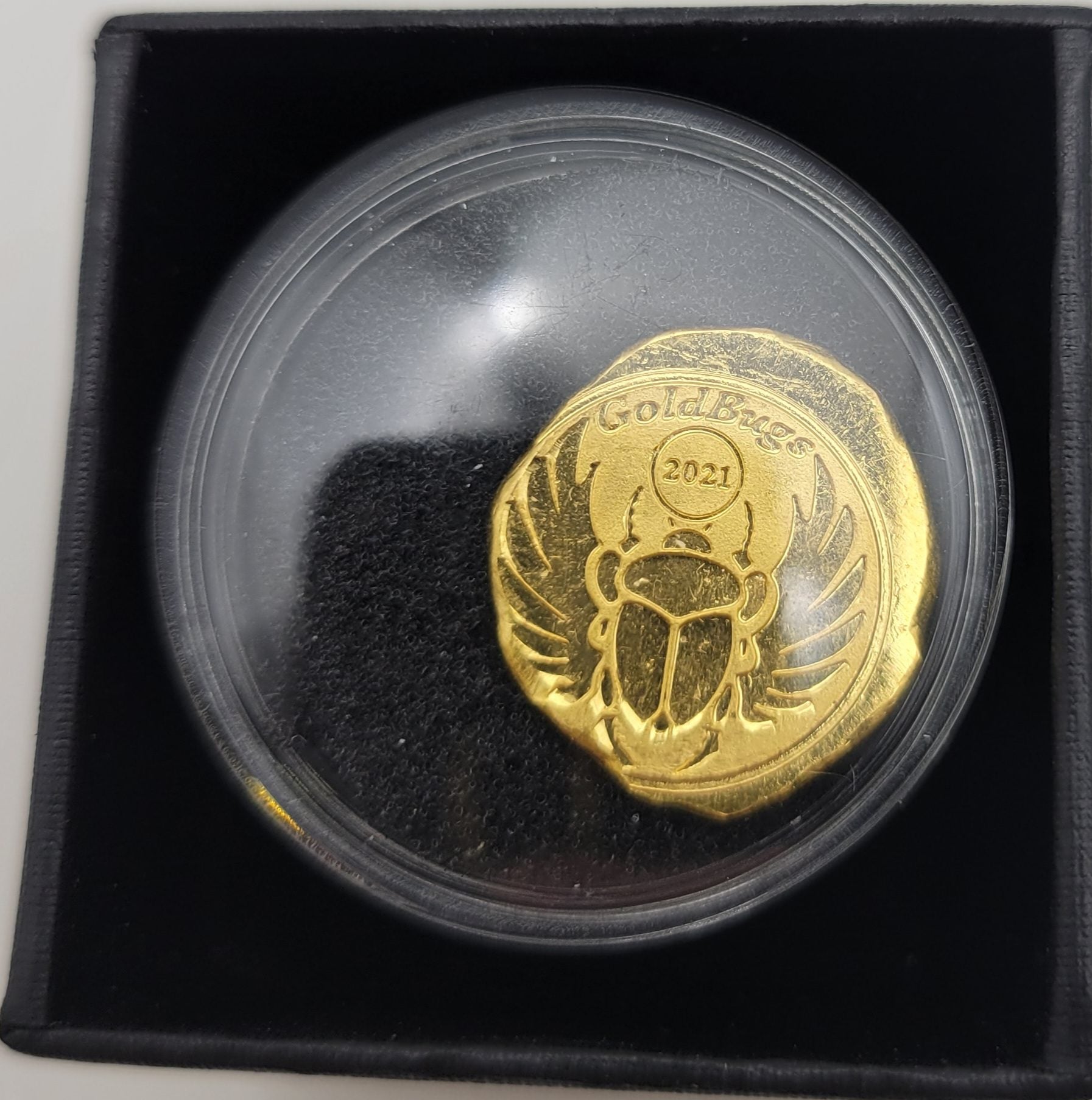 2021 Lithic Metals 999 Gold 1/4 oz Hand Poured Limited Edition "Gold Bugs" Round
