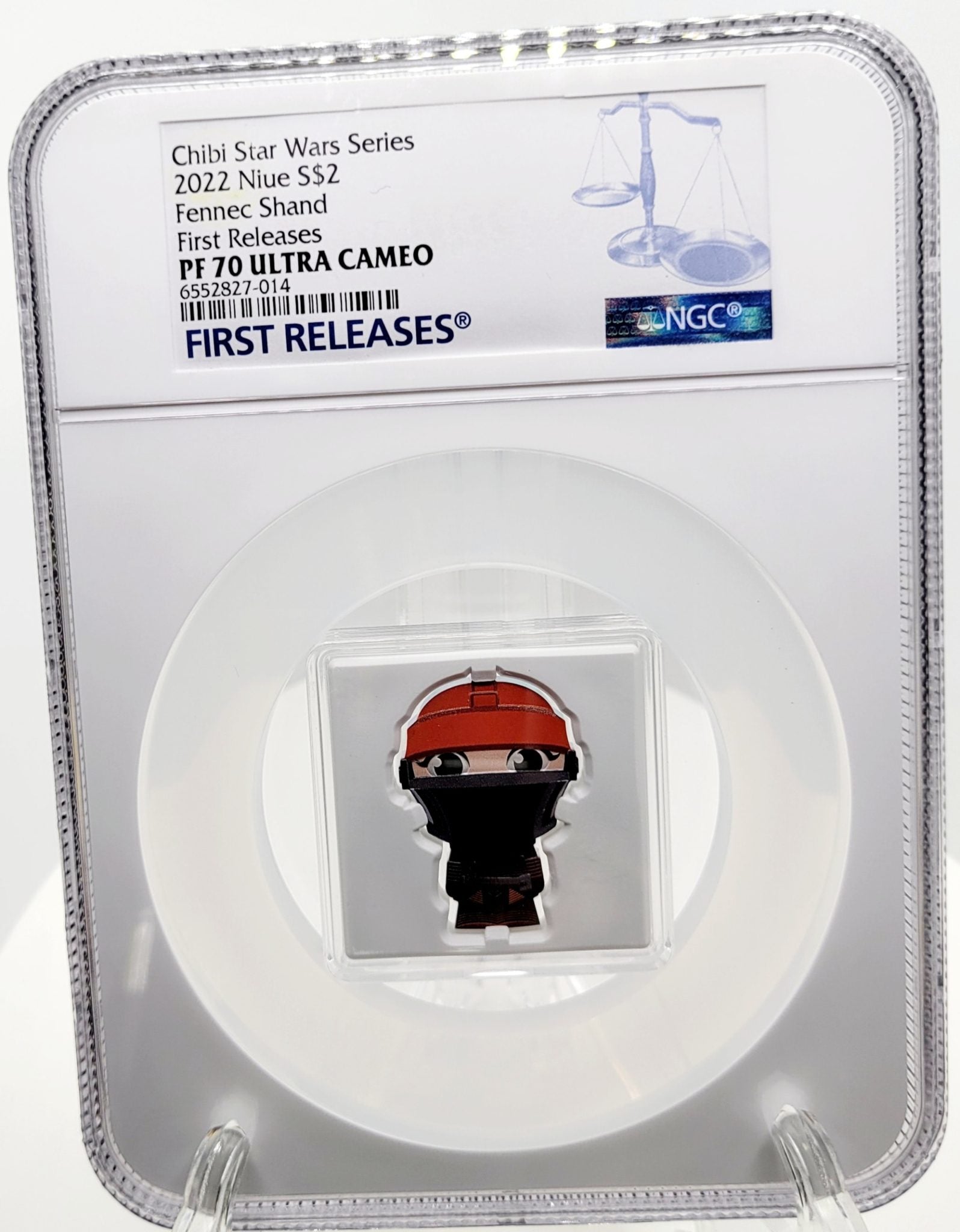 NGC PF70 First Releases Star Wars Fennec Shand 1 oz Silver Chibi Coin From New Zealand Mint
