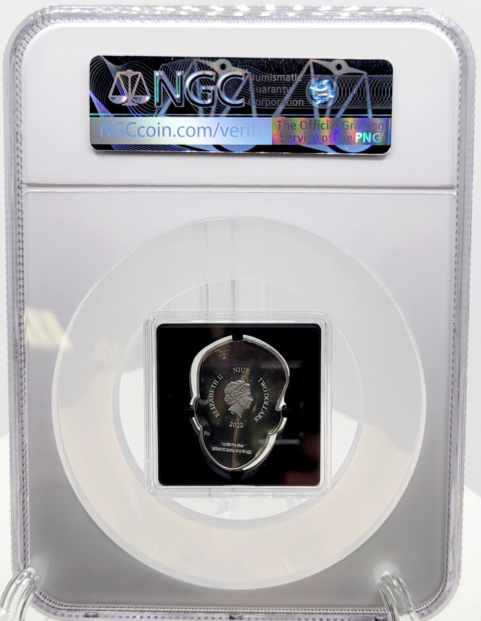 NGC PF70 First Releases 2022 1 oz Silver Robin Faces of Gotham New Zealand Mint Coin
