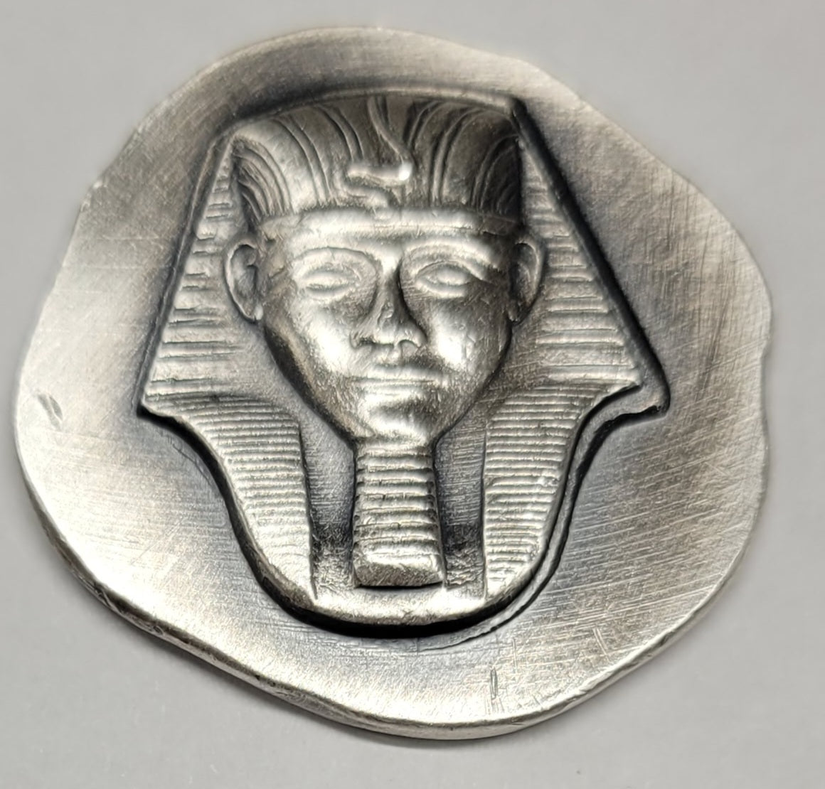 1 oz 999 Pure Silver Pharaoh Antiqued Cast Round by Hayleybug Mint