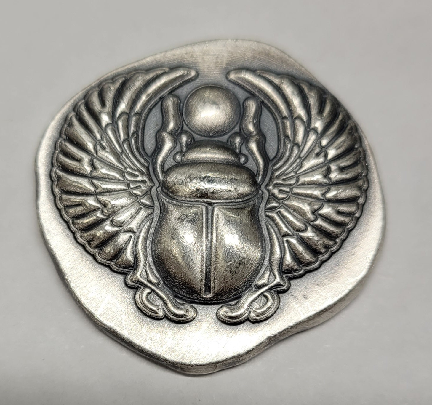 1 oz 999 Pure Silver Scarab Round By HayleyBug Mint