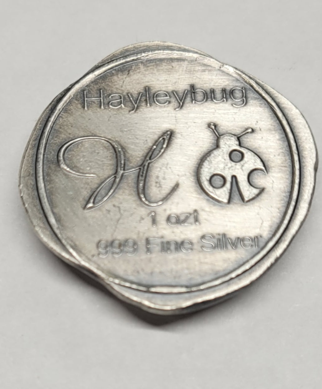 1 oz 999 Pure Silver Scarab Round By HayleyBug Mint