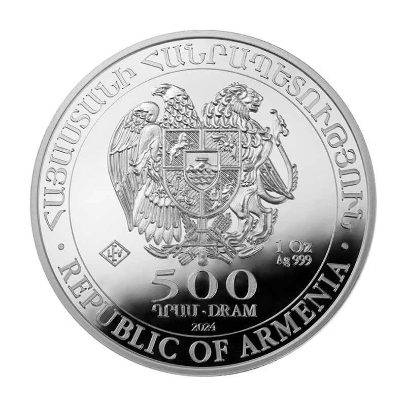 2024 1 oz Silver Noah's Ark Armenia Coin by Geiger Edelmetalle