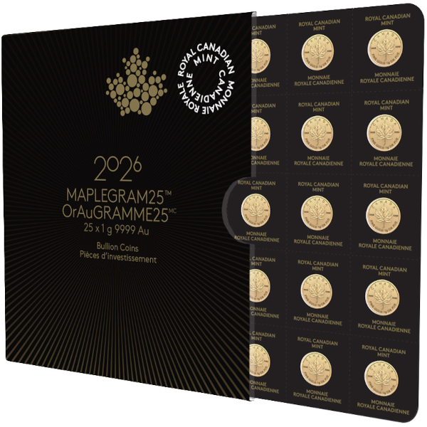2026 25 GRAM GOLD MAPLEGRAM