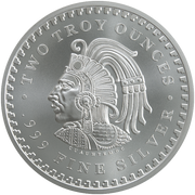 2 OZ 999 SILVER ROUND AZTEC CALENDAR