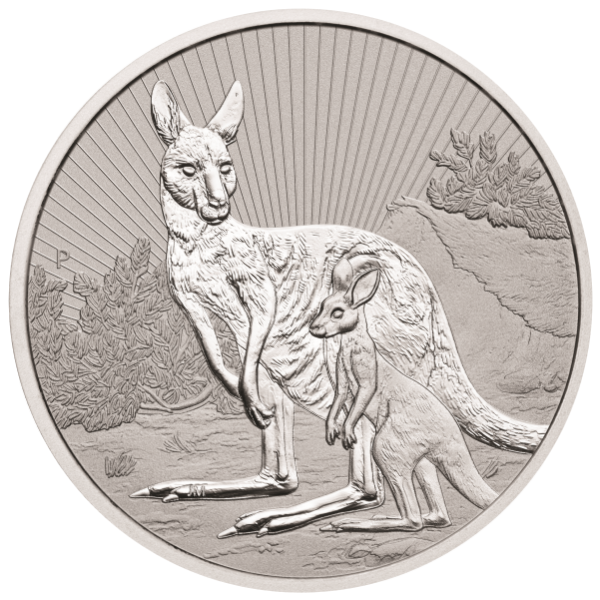 2023 2 OZ PIEDFORT AUSTRALIAN 999 SILVER KANGAROO MOTHER AND BABY