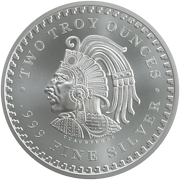 2 OZ SILVER ROUND AZTEC CALENDAR