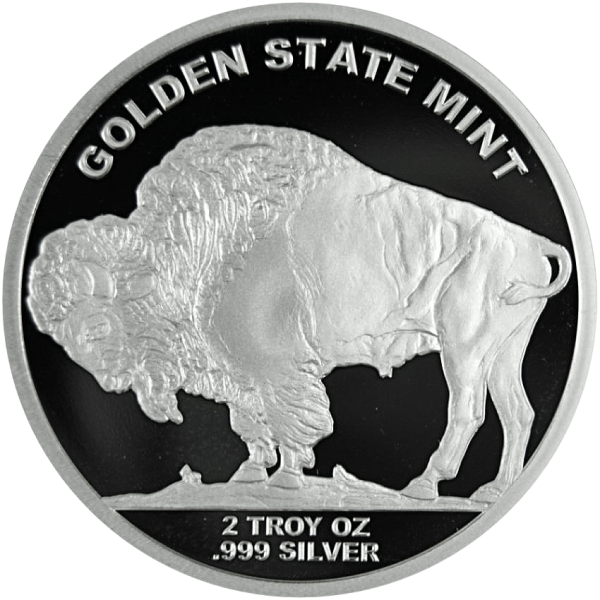 2 OZ 999 SILVER ROUND BUFFALO DESIGN