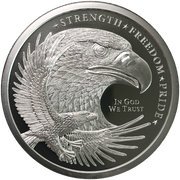 2 OZ 999 SILVER ROUND EAGLE GOLDEN STATE MINT