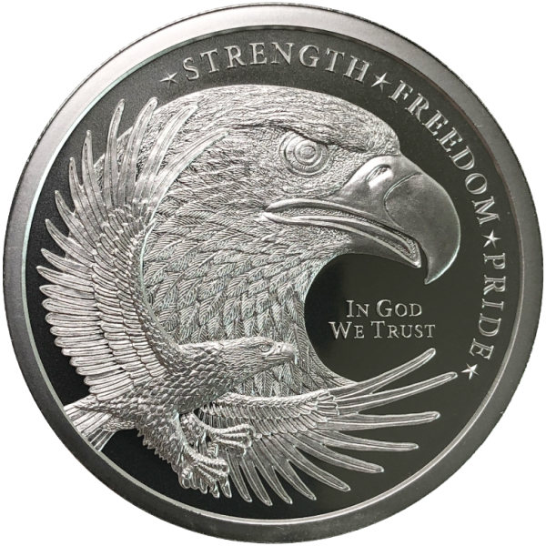 2 OZ 999 SILVER ROUND EAGLE GOLDEN STATE MINT