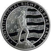2 OZ 999 SILVER ROUND SECOND AMENDMENT GOLDEN STATE MINT