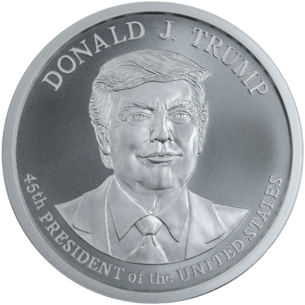 2 OZ 999 SILVER ROUND DONALD J TRUMP