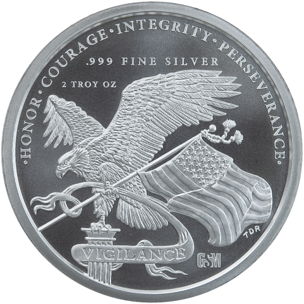 2 OZ 999 SILVER ROUND DONALD J TRUMP