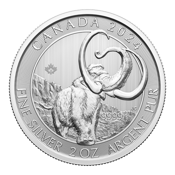 2024 2 OZ CANADIAN SILVER WOOLLY MAMMOTH