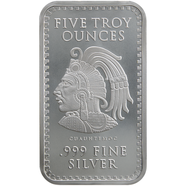 5 OZ 999 SILVER BAR AZTEC CALENDAR