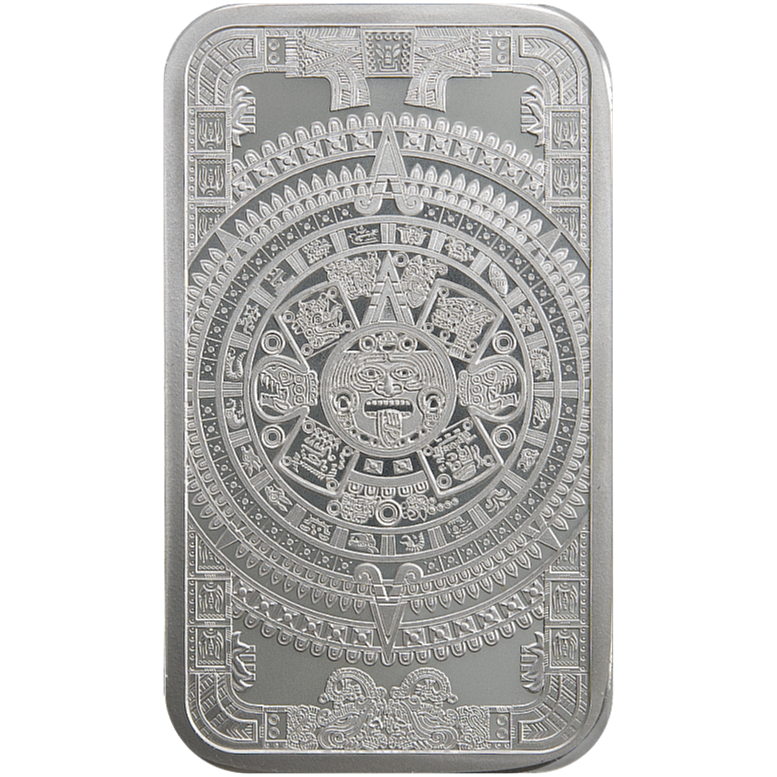 5 OZ 999 SILVER BAR AZTEC CALENDAR