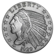 5 oz Incuse Indian 999+ Pure Silver Round