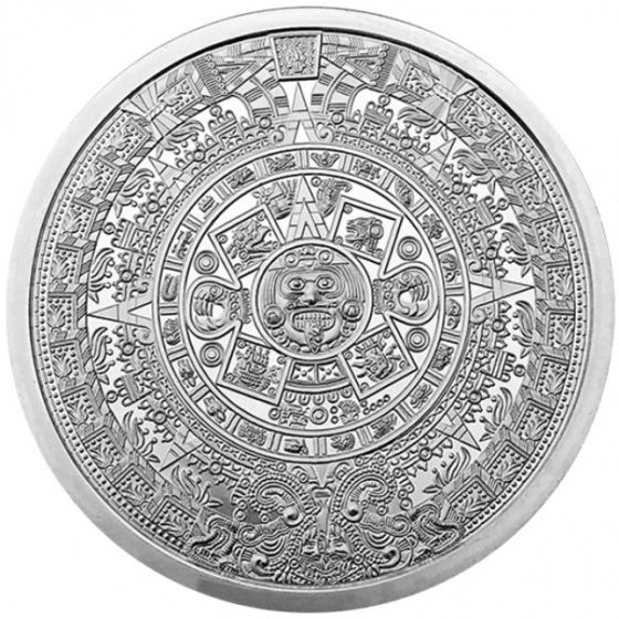 5 oz Aztec Calendar 999+ Pure Silver Round