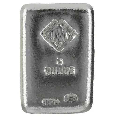 5 oz Johnson Matthey Poured 999 Silver Bar