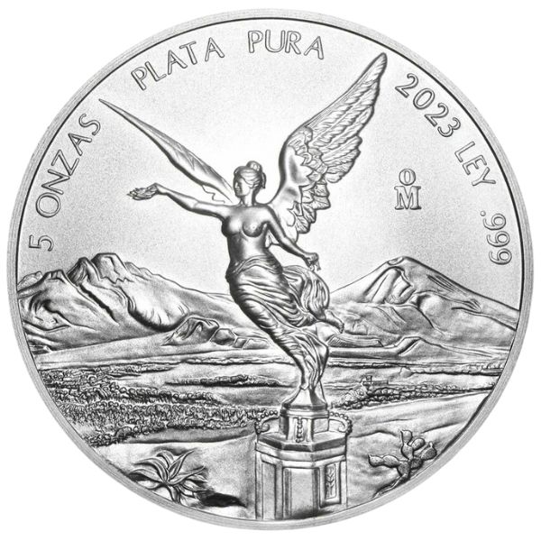 2023 5 oz Mexican 999 Silver Libertad Coin (BU)