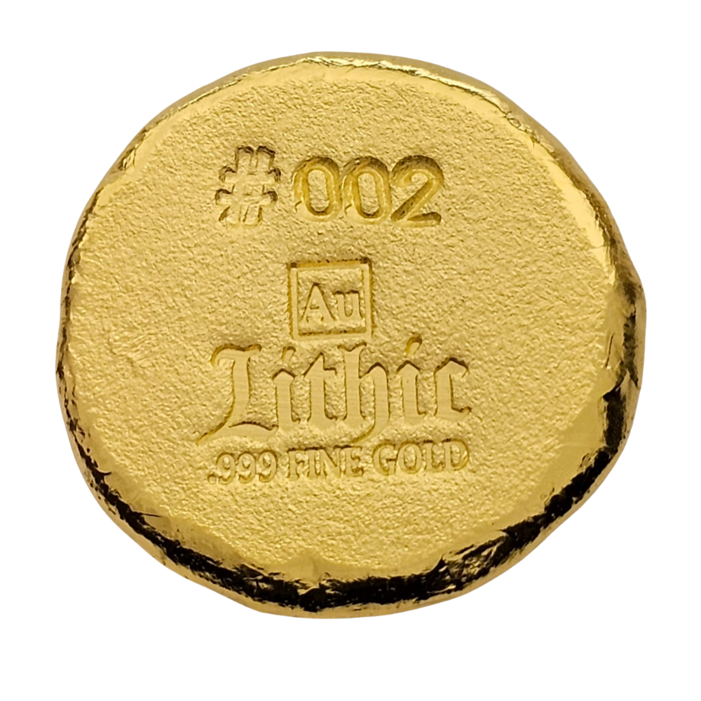 Lithic Metals 999 Gold 1/2 oz Hand Poured “Lion” Round Limited Quantity