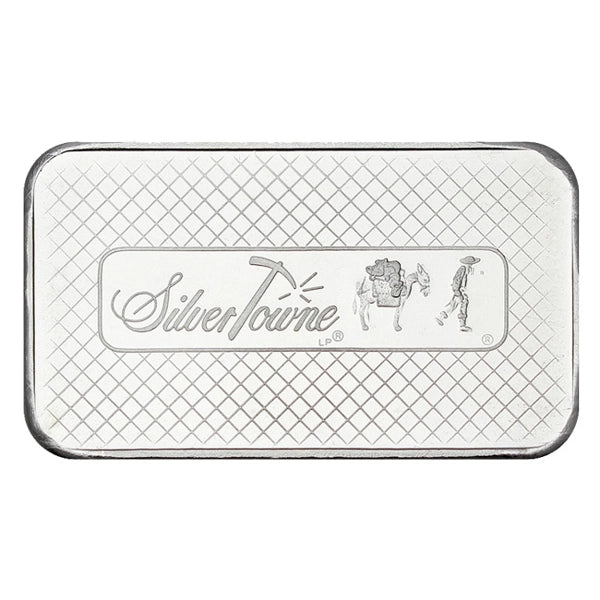 5 OZ SILVER BAR PROSPECTOR SILVERTOWNE