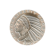 5 OZ 999 SILVER ROUND INCUSE INDIAN DESIGN GOLDEN STATE MINT