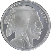 5 OZ SILVER ROUND BUFFALO DESIGN GOLDEN STATE MINT