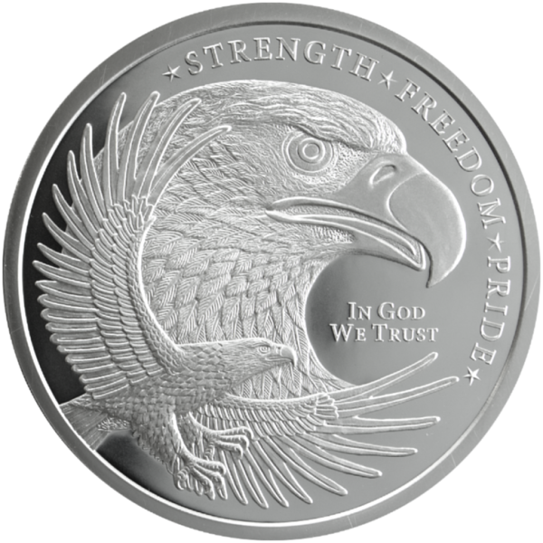 5 OZ 999 SILVER ROUND EAGLE GOLDEN STATE MINT