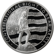 5 OZ SILVER ROUND SECOND AMENDMENT GOLDEN STATE MINT