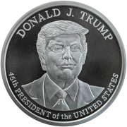 5 OZ 999 SILVER ROUND DONALD J TRUMP