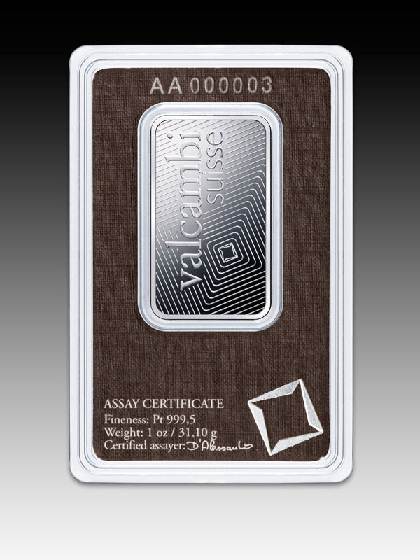 1 OZ PLATINUM BAR VALCAMBI