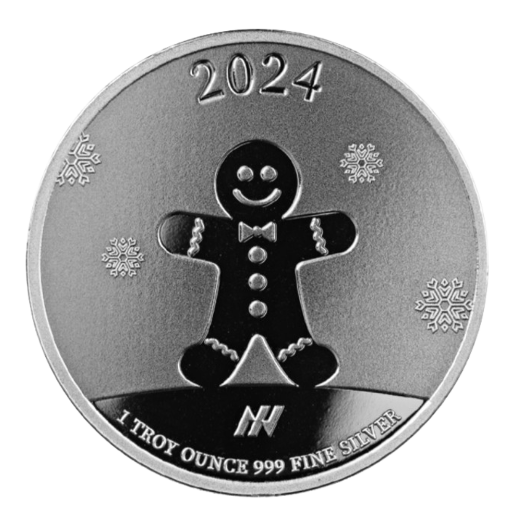 2024 1 OZ 999 SILVER ROUND CHRISTMAS ASAHI MINT