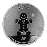 2024 1 OZ 999 SILVER ROUND CHRISTMAS ASAHI MINT