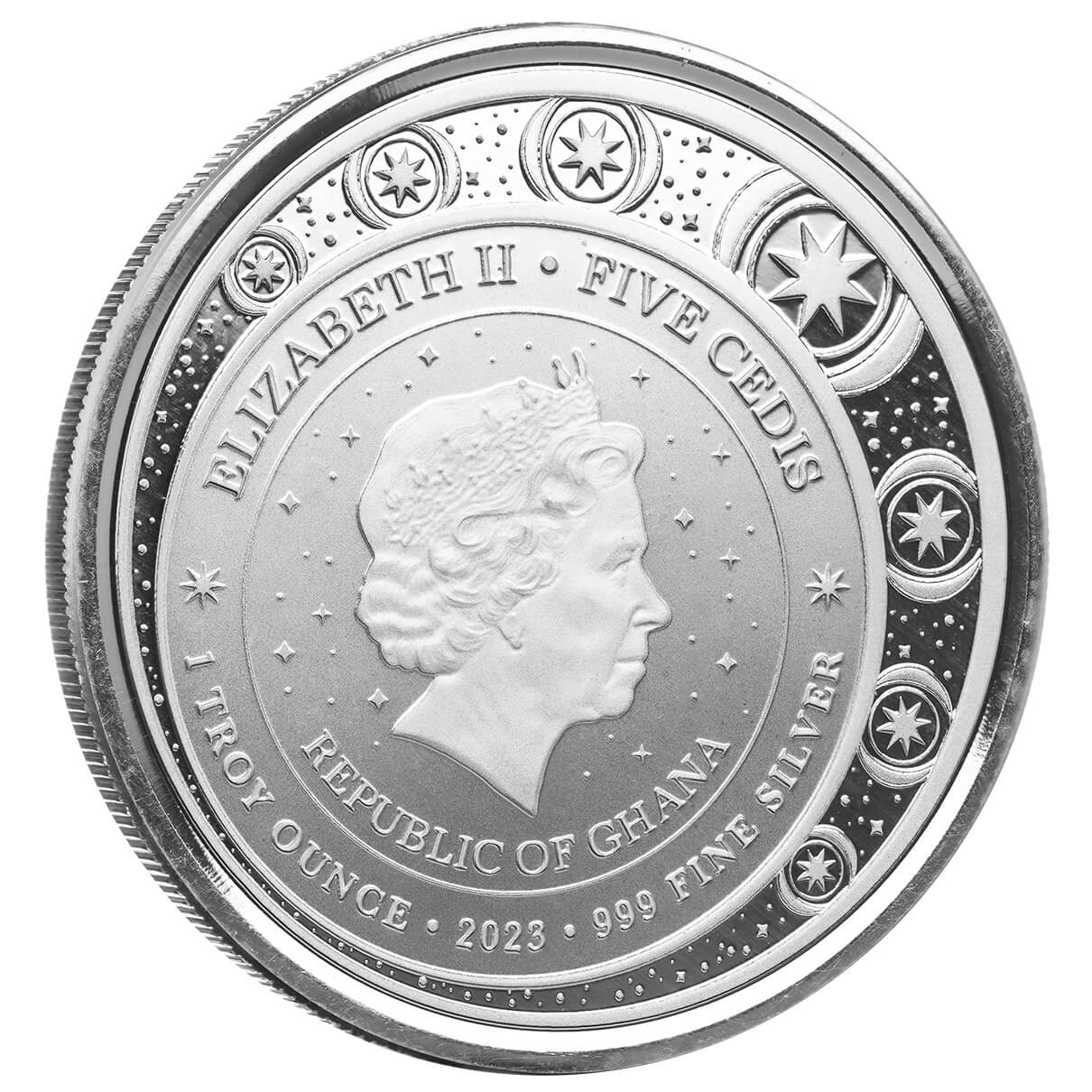 Scottsdale Mint 2023 Ghana Unicorn 999 1 oz Silver Proof Like Coin
