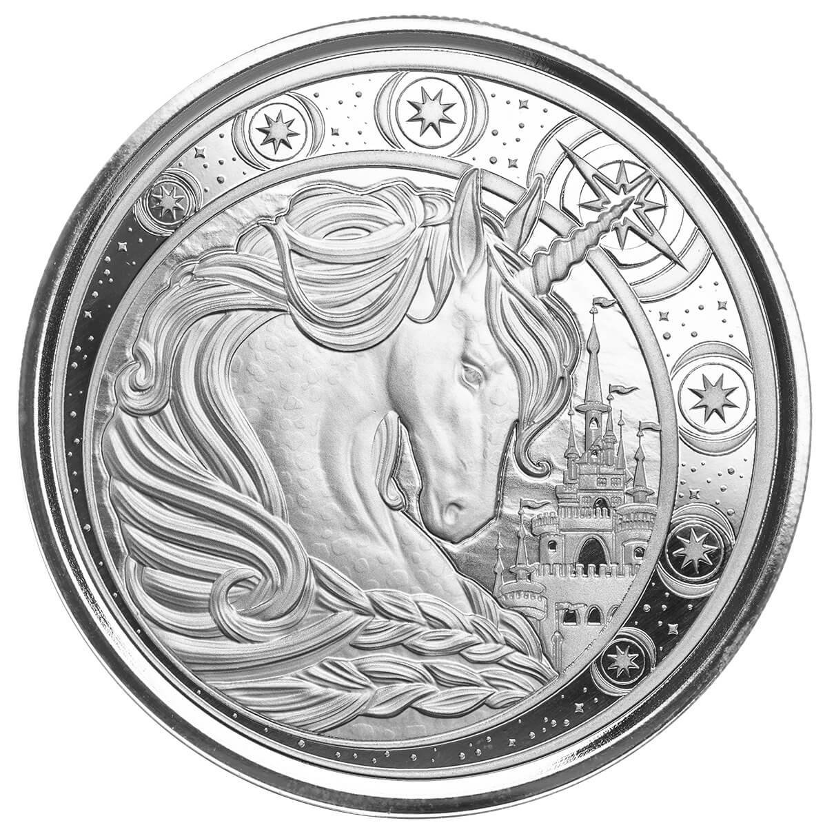 Scottsdale Mint 2023 Ghana Unicorn 999 1 oz Silver Proof Like Coin