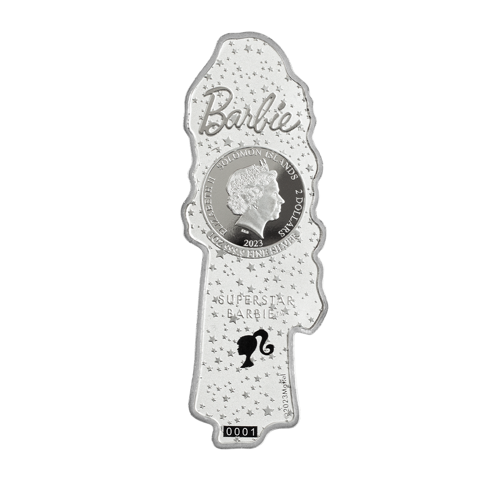 Pamp Superstar Barbie™ 1oz 9999 Silver Coin