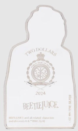 2024 1 Oz Beetlejuice Shaped Silver Coin