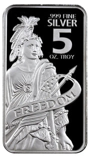 5 oz 999 Silver Freedom Bar