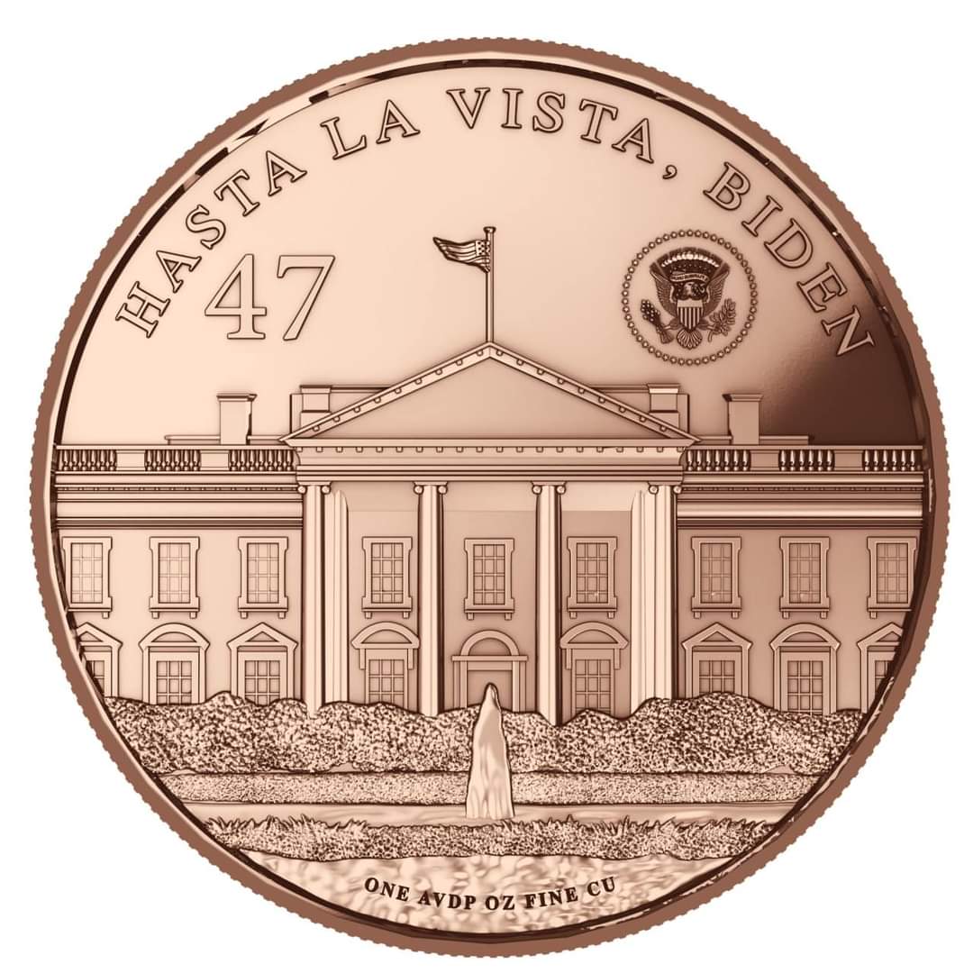 1 oz AVDP 999 Pure Copper Trumpinator We'll Be Back Round