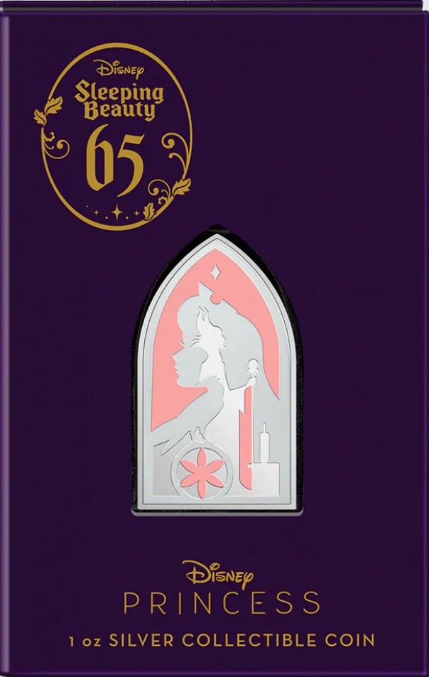 2024 1 oz Disney Sleeping Beauty 65th Anniversary Silver Coin